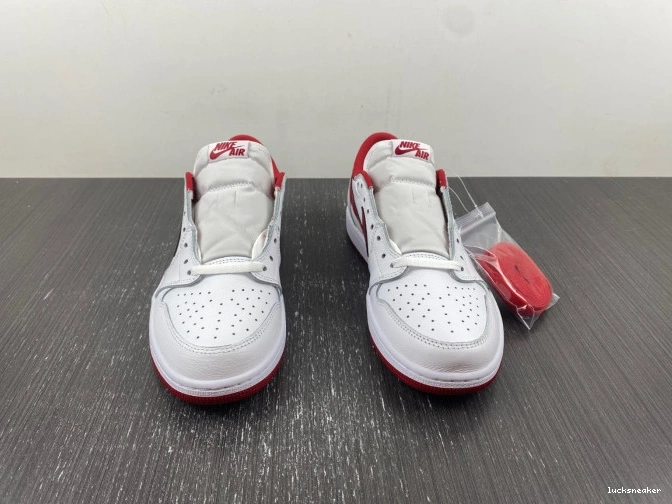 Rep LUCY Red Varsity 705329-101 Retro Low Jordan 1 White 0704